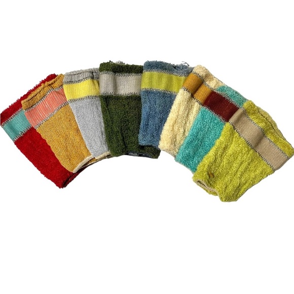 Vintage 1960s Mid Century Set of 8 Terrycloth Cola-Jacs Hi-Jac Cup Cozy - Picture 4 of 8